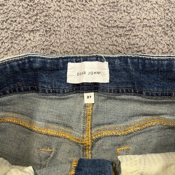 Dear John Jeans Womens 27 Wide Leg High Rise Cropped Blue Denim DPMS5A700-TYN - Picture 10 of 15